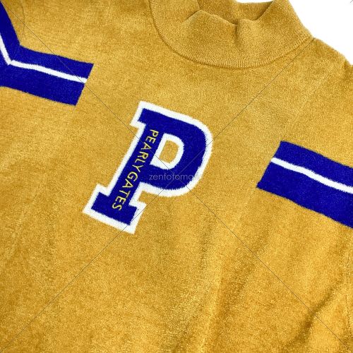 PEARLY GATES (パーリーゲイツ) ゴルフウェア(トップス) レディース SIZE M マスタード 2023モデル ポリエステルモール ワンピース 055-4124004