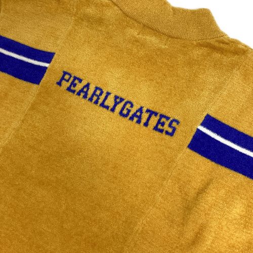 PEARLY GATES (パーリーゲイツ) ゴルフウェア(トップス) レディース SIZE M マスタード 2023モデル ポリエステルモール ワンピース 055-4124004