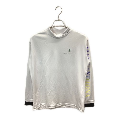 MARK&LONA (マークアンドロナ) ゴルフウェア(トップス) メンズ ホワイト リボルトコンプレッションモックネックシャツ MLM-2A-AA01