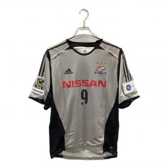 横浜F・マリノス (ヨコハマエフマリノス) サッカーユニフォーム メンズ SIZE O グレー 2005-2006アウェイ 【9】】久保竜彦 ANA JD1005