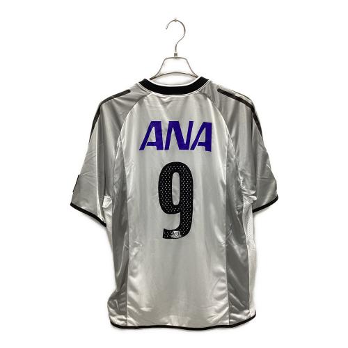 横浜F・マリノス (ヨコハマエフマリノス) サッカーユニフォーム メンズ SIZE O グレー 2003-2004【9】久保竜彦 ANA JD1005