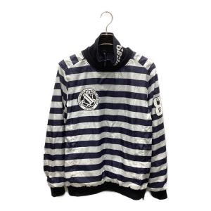 PEARLY GATES (パーリーゲイツ) ゴルフウェア(トップス) メンズ SIZE L ネイビー×ホワイト インナー&アウターセット ツインスニード ボーダー 053－8121103