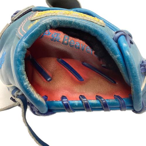 The Earth 硬式グローブ ブルー 投手用 左投げ用