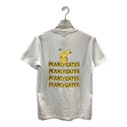 PEARLY GATES (パーリーゲイツ) ゴルフウェア(トップス) メンズ SIZE L ホワイト プレーティング天竺半袖Tシャツ 053-5163331
