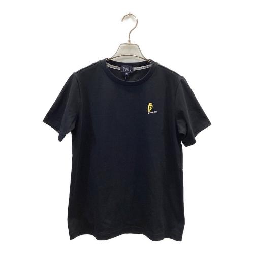 PEARLY GATES (パーリーゲイツ) ゴルフウェア(トップス) レディース SIZE M ブラック プレーティング天竺半袖Tシャツ 055-5163332