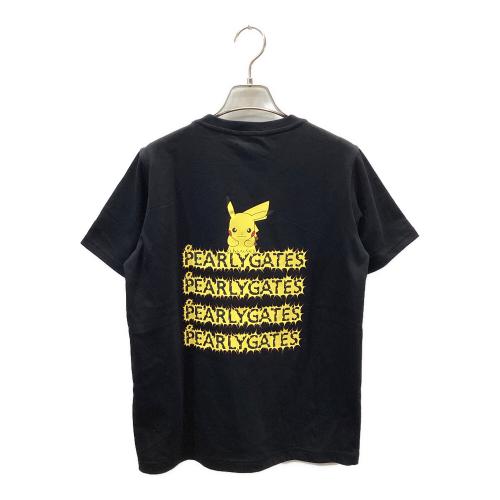 PEARLY GATES (パーリーゲイツ) ゴルフウェア(トップス) レディース SIZE M ブラック プレーティング天竺半袖Tシャツ 055-5163332