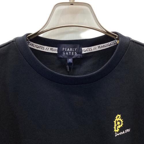 PEARLY GATES (パーリーゲイツ) ゴルフウェア(トップス) レディース SIZE M ブラック プレーティング天竺半袖Tシャツ 055-5163332