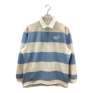 TaylorMade (テーラーメイド) ゴルフウェア(トップス) メンズ SIZE L ホワイト×スカイブルー UNITED ARROWS ボーダー柄ラガーシャツ M13485