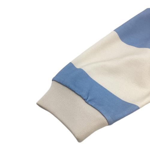 TaylorMade (テーラーメイド) ゴルフウェア(トップス) メンズ SIZE L ホワイト×スカイブルー UNITED ARROWS ボーダー柄ラガーシャツ M13485