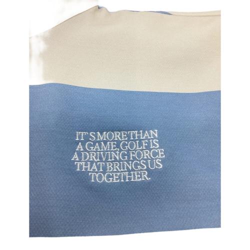 TaylorMade (テーラーメイド) ゴルフウェア(トップス) メンズ SIZE L ホワイト×スカイブルー UNITED ARROWS ボーダー柄ラガーシャツ M13485