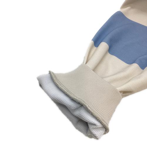 TaylorMade (テーラーメイド) ゴルフウェア(トップス) メンズ SIZE L ホワイト×スカイブルー UNITED ARROWS ボーダー柄ラガーシャツ M13485