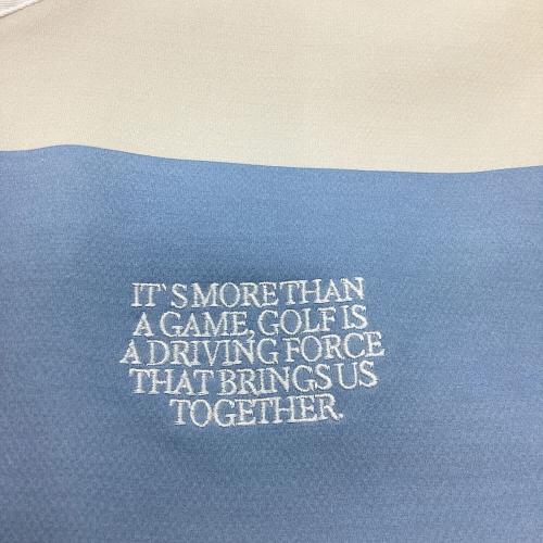 TaylorMade (テーラーメイド) ゴルフウェア(トップス) メンズ SIZE L ホワイト×スカイブルー UNITED ARROWS ボーダー柄ラガーシャツ M13485