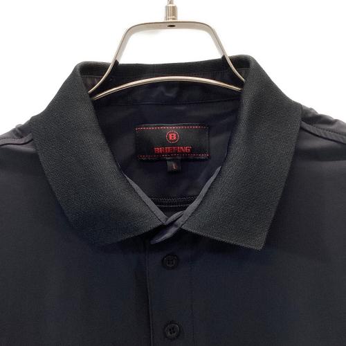BRIEFING (ブリーフィング) ゴルフウェア(トップス) メンズ SIZE L ネイビー ロゴ バックリブ 半袖ポロシャツ ポロシャツ BRG241M70