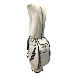 MASTER BUNNY EDITION (マスターバニーエディション) キャディバッグ ホワイト 758-4980301 合成皮革 46インチ対応5分割 PRO仕様 ロゴファスナーBIG M” キャディバッグ