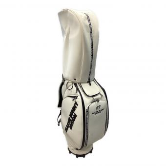 MASTER BUNNY EDITION (マスターバニーエディション) キャディバッグ ホワイト 758-4980301 合成皮革 46インチ対応5分割 PRO仕様 ロゴファスナーBIG M” キャディバッグ