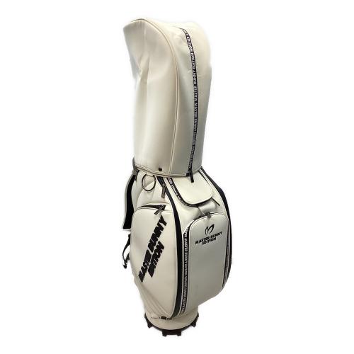 MASTER BUNNY EDITION (マスターバニーエディション) キャディバッグ ホワイト 758-4980301 合成皮革 46インチ対応5分割 PRO仕様 ロゴファスナーBIG M” キャディバッグ