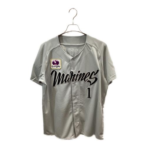 千葉ロッテマリーンズ (チバロッテマリーンズ) 応援グッズ Lサイズ グレー ユニフォーム 2025ネオクラシックエディション 1 藤原 恭大 レプリカ