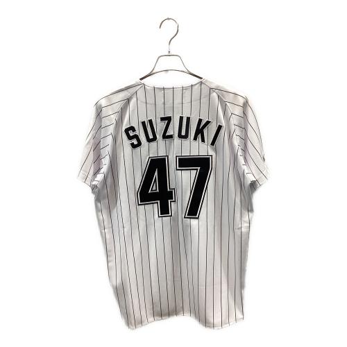 千葉ロッテマリーンズ (チバロッテマリーンズ) 応援グッズ Lサイズ ホワイト ユニフォーム 47 鈴木 昭汰 レプリカ