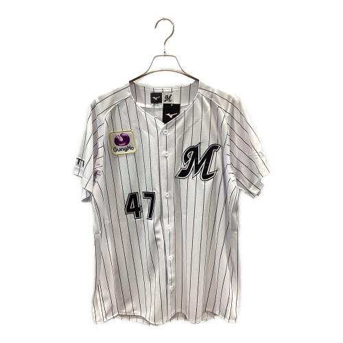 千葉ロッテマリーンズ (チバロッテマリーンズ) 応援グッズ Lサイズ ホワイト ユニフォーム 47 鈴木 昭汰 レプリカ