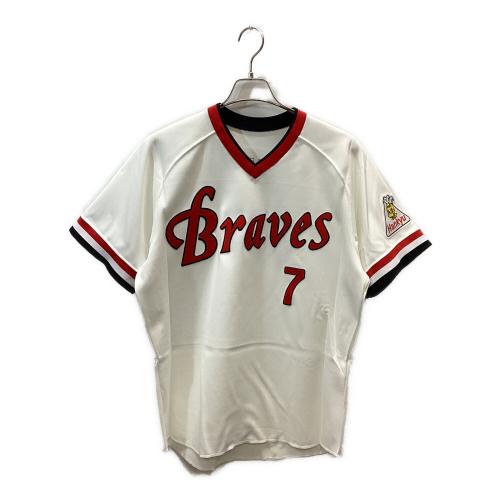 阪急ブレーブス (ハンキュウブレーブス) 応援グッズ ホワイト 【7】福本豊 ユニフォーム BBM Authentic Collection 100枚限定(35/100）直筆サイン入り 証明フォト付