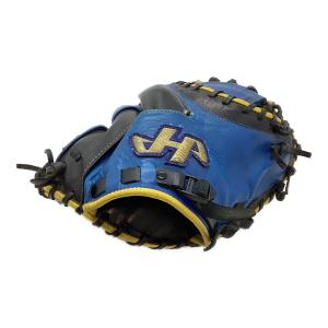 HATAKEYAMA (ハタケヤマ) 硬式グローブ 約27cm ブルー×イエロー プロフェッショナルモデル キャッチャーミット