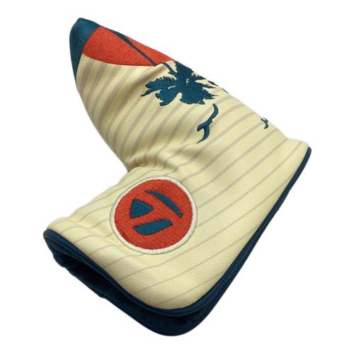 TaylorMade (テーラーメイド) ヘッドカバー ベージュ×グリーン ヤシの木風景 パター用 BEACH FRONT 限定