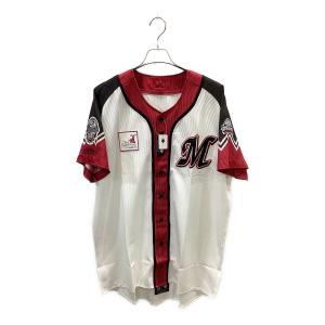 千葉ロッテマリーンズ (チバロッテマリーンズ) 応援グッズ SIZE Free ホワイト×レッド 40周年記念ワッペン/NPBマーク付 ユニフォーム ホームマコトユニフォーム 08-09サードユニフォーム