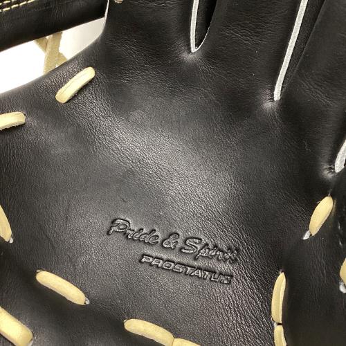 ZETT (ゼット) 軟式グローブ ブラック 遊撃手・二塁手モデル プロステイタス 内野用 BRGB765S