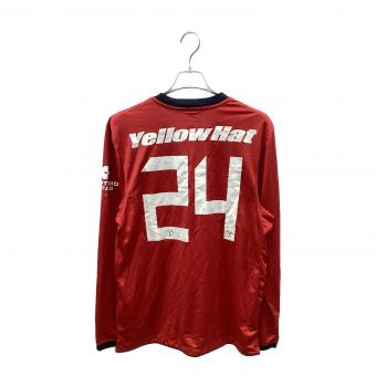 鹿島アントラーズ (カシマアントラーズ) サッカーユニフォーム メンズ SIZE XL レッド 2011ホーム 【24】當間建文 長袖 410974-648