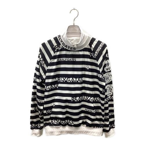 PEARLY GATES (パーリーゲイツ) ゴルフウェア(トップス) メンズ SIZE M ホワイト×ブラック タフレックスサーモトロン*ダルファイン ツインスニード アウター（インナー付き) 053-3121103