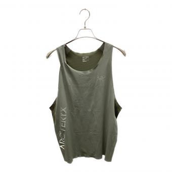 ARC'TERYX (アークテリクス) トレーニングウェア メンズ SIZE M オリーブ X000009708 Norvan ダウンワード ロゴ タンクトップ 国内代理店表記 有