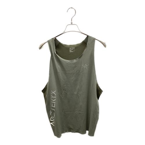 ARC'TERYX (アークテリクス) トレーニングウェア メンズ SIZE M オリーブ X000009708 Norvan ダウンワード ロゴ タンクトップ 国内代理店表記 有