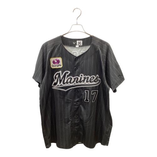 千葉ロッテマリーンズ (チバロッテマリーンズ) 応援グッズ SIZE LL ブラック ユニフォーム 2022年 完全試合記念 レプリカ