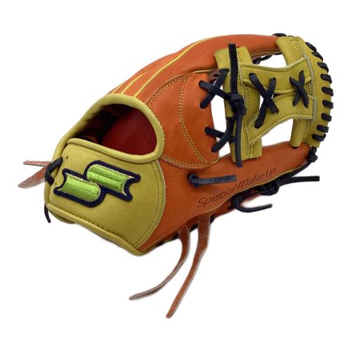 SSK (エスエスケイ) スペシャルメイクグラブ 軟式グローブ SMG451608 オレンジ×イエロー