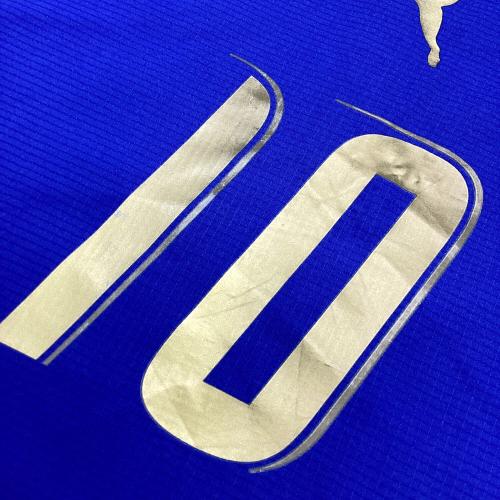 イタリア代表 (イタリアダイヒョウ) 2006年優勝記念モデル エンブレム4つ星仕様 サッカーユニフォーム PR733735 【10】 ロベルト・バッジョ オーセンティック メンズ SIZE L ブルー