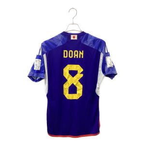 日本代表 (ニホンダイヒョウ) サッカーユニフォーム メンズ SIZE XL ブルー 【8】堂安律 2022W杯バッジ+スペイン戦マッチデー付 HF1845