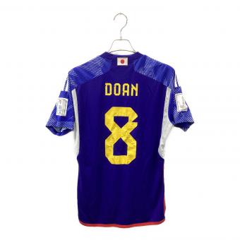 日本代表 (ニホンダイヒョウ) サッカーユニフォーム メンズ SIZE XL ブルー 【8】堂安律 2022W杯バッジ+スペイン戦マッチデー付 HF1845