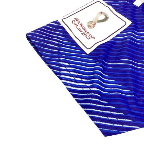 日本代表 (ニホンダイヒョウ) サッカーユニフォーム メンズ SIZE XL ブルー 【8】堂安律 2022W杯バッジ+スペイン戦マッチデー付 HF1845