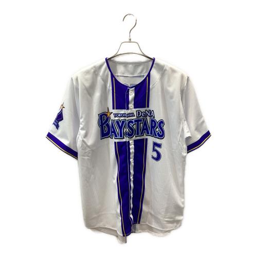 横浜DeNAベイスターズ (ヨコハマディーエヌエーベイスターズ) 応援グッズ Lサイズ ホワイト×ブルー 【5】松尾汐恩 ユニフォーム 2025モデル ハイクオリティレプリカユニフォーム