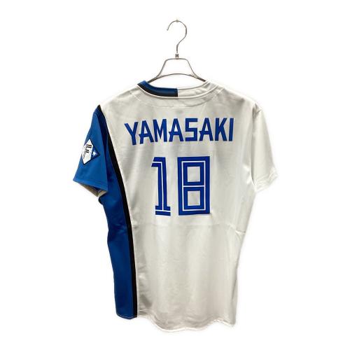 北海道日本ハムファイターズ (ホッカイドウニッポンハムファイターズ) 応援グッズ Mサイズ ホワイト×ブルー 【18】山崎 福也 2022 ホーム ユニフォーム レプリカ NH08-22SS-0003-WHT-Y18-M