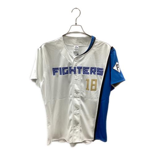 北海道日本ハムファイターズ (ホッカイドウニッポンハムファイターズ) 応援グッズ Mサイズ ホワイト×ブルー 【18】山崎 福也 2022 ホーム ユニフォーム レプリカ NH08-22SS-0003-WHT-Y18-M