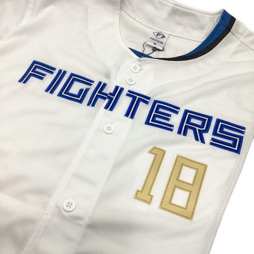 北海道日本ハムファイターズ (ホッカイドウニッポンハムファイターズ) 応援グッズ Mサイズ ホワイト×ブルー 【18】山崎 福也 2022 ホーム ユニフォーム レプリカ NH08-22SS-0003-WHT-Y18-M