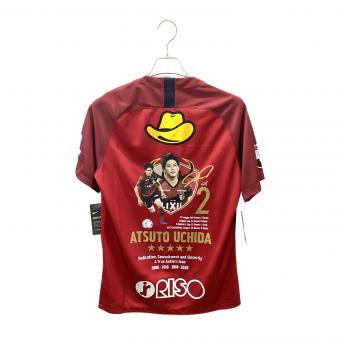 鹿島アントラーズ (カシマアントラーズ) サッカーユニフォーム メンズ SIZE M レッド 2020ホーム レプリカ【2】内田篤人 引退記念 CI5936-687