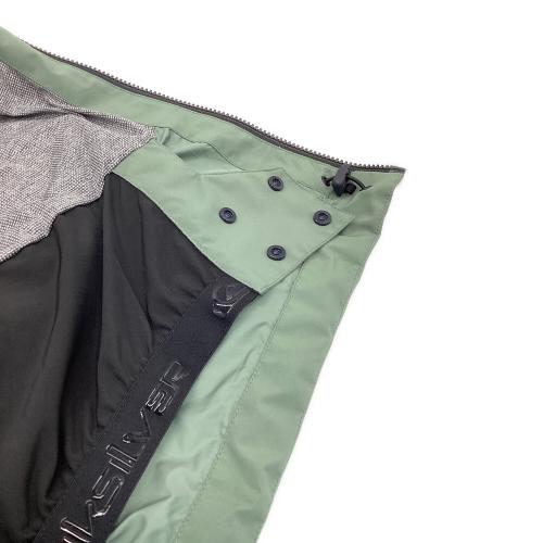 Quiksilver (クイックシルバー) スノーボードウェア(ジャケット) メンズ SIZE L グリーン×ブラック ハイライン FOREVER STRETCH GORE-TEX JK GORE-TEX