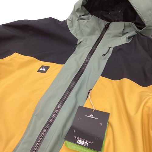 Quiksilver (クイックシルバー) スノーボードウェア(ジャケット) メンズ SIZE L グリーン×ブラック ハイライン FOREVER STRETCH GORE-TEX JK GORE-TEX