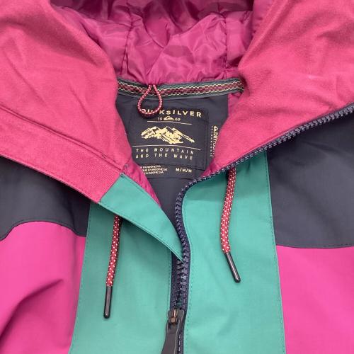 Quiksilver (クイックシルバー) スノーボードウェア(ジャケット) メンズ SIZE M グリーン×ピンク EQYTJ03270 アノラック ジャケット