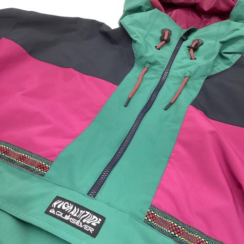 Quiksilver (クイックシルバー) スノーボードウェア(ジャケット) メンズ SIZE M グリーン×ピンク EQYTJ03270 アノラック ジャケット