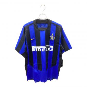 インテル (インテル・ミラノ) サッカーユニフォーム メンズ SIZE L ブルー×ブラック 03-04ホーム S4 CRT