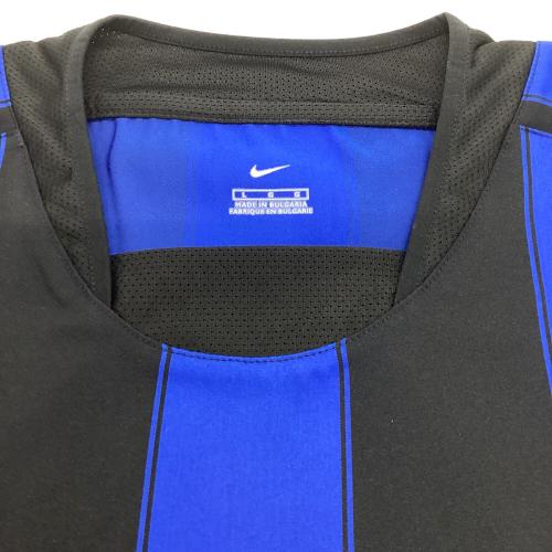 インテル (インテル・ミラノ) サッカーユニフォーム メンズ SIZE L ブルー×ブラック 03-04ホーム S4 CRT