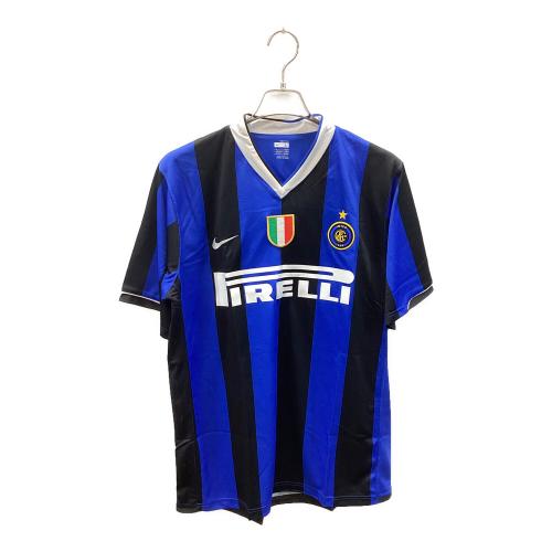 インテル (インテル・ミラノ) サッカーユニフォーム メンズ SIZE L ブルー×ブラック 06-07ホーム イタリア国旗パッチ 147163